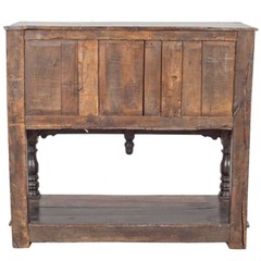 Antique English Baroque Oak Court Cupboard 17th century