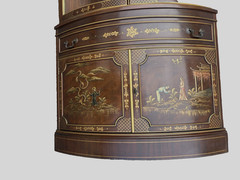 66946 Drexel Oriental Corner China Cabinet Curio