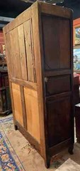 Large French Louis XIV Carved Walnut Two Door Cabinet or Armoire w/Restorations