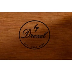 Drexel Georgian Mahogany Bow Front Corner Cabinet, 1950s