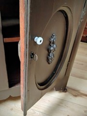 Old Antique Cabinet- Doors, Shelf, Drawer – Very Nice