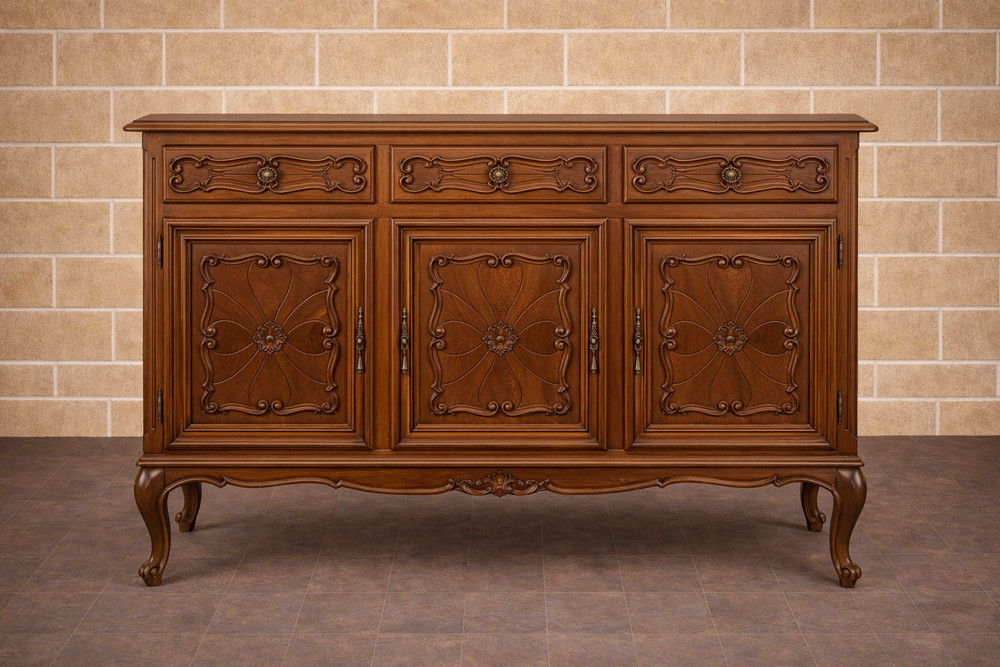 Credenza tre ante con tre cassetti