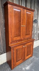 Antique Pine Step Back Cupboard