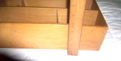 Vintage wood library card file drawer box dovetailed corners Gaylord Bros. N.Y.