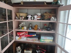 Antique Primitive China Cabinet Closet Cupboard Hutch Bookcase