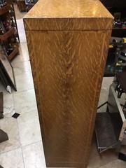 Rare Antique Macey Tiger Oak Metal Four Drawers File Cabinet Metal Body !