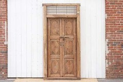 Tall Antique Indo-Portuguese Entrance Door