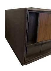 MCM Tuf-File Cabinet by Contico STACKABLE Plastic Dark Brown Vintage
