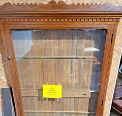 ANTIQUE AMERICAN OAK LARGE DISPLAY CABINET ARCHITECTURAL