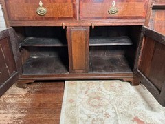 Antique English Oak Welsh Dresser Cupboard Storage Cabinet