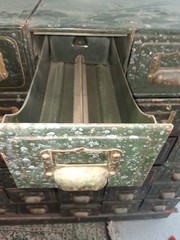 Original Vintage INDUSTRIAL FILING CABINET, Brass Handles/Fittings 36 Boxes