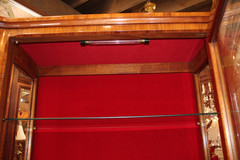 Antique French Rosewood Napoleon III Display Cabinet Glass Door