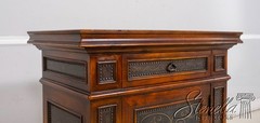 L69860: THEODORE ALEXANDER Incised Copper Surface Cabinet Commode