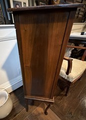 ANTIQUE INLAID CURIO DISPLAY CHINA CABINET Lighted