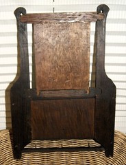 Antique Arts & Crafts Wooden Wall Hanging Cabinet Cupboard + Hooks & Storage Box