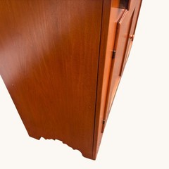 19th Century 2 Part Poplar Red Painted County Cupboard
