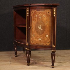 Half moon sideboard antique style Louis XVI furniture inlaid wood 20th century