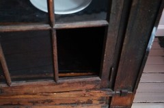Antique Mahogany Display Cabinet with Glass Doors