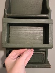 Vintage Wooden 3-Drawer Apothecary Wall Hanging Cabinet Green Cottage Core Decor