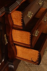 Queen Anne Style Welsh Two Piece Open Hutch Cabinet With Carved Claw & Ball Feet