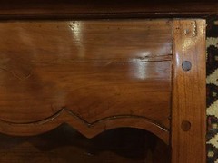 HANDMADE FRENCH PROVINCIAL FRUITWOOD PEWTER CUPBOARD C. 1810