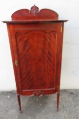 Late 1800s Victorian Carved Storage Music Record Cabinet 5962