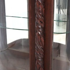 Antique Second Empire Mahogany China Cabinet C1890
