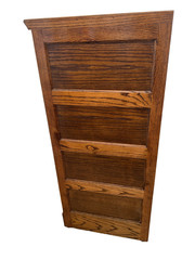 Vintage Tiger Oak File Cabinet Four Drawers One locks Paneled Sides Legal SIze