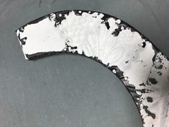 Decorative Salvage Tin Ceiling 16″ Patchwork White Metal VTG Letter C 2023-23B