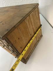 Vintage Crowley’s Needles Wood Cabinet – Antique 12 Drawer Cabinet