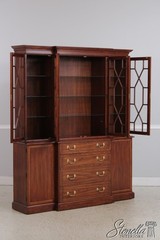 L72275: HENKEL HARRIS Model 2365 Cherry 2 Piece Breakfront