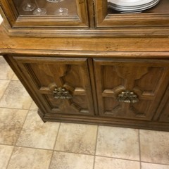 Vintage Wooden China Cabinet.