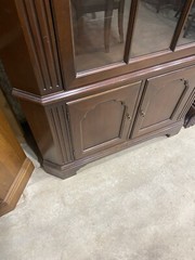 65051 Custom Hand Made Mahogany Corner China Cabinet Curio