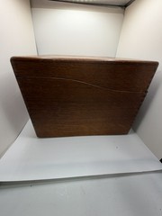 Vintage Shaw Walker Oak FILE or RECIPE BOX Dovetailed with 3 Sets of Dividers