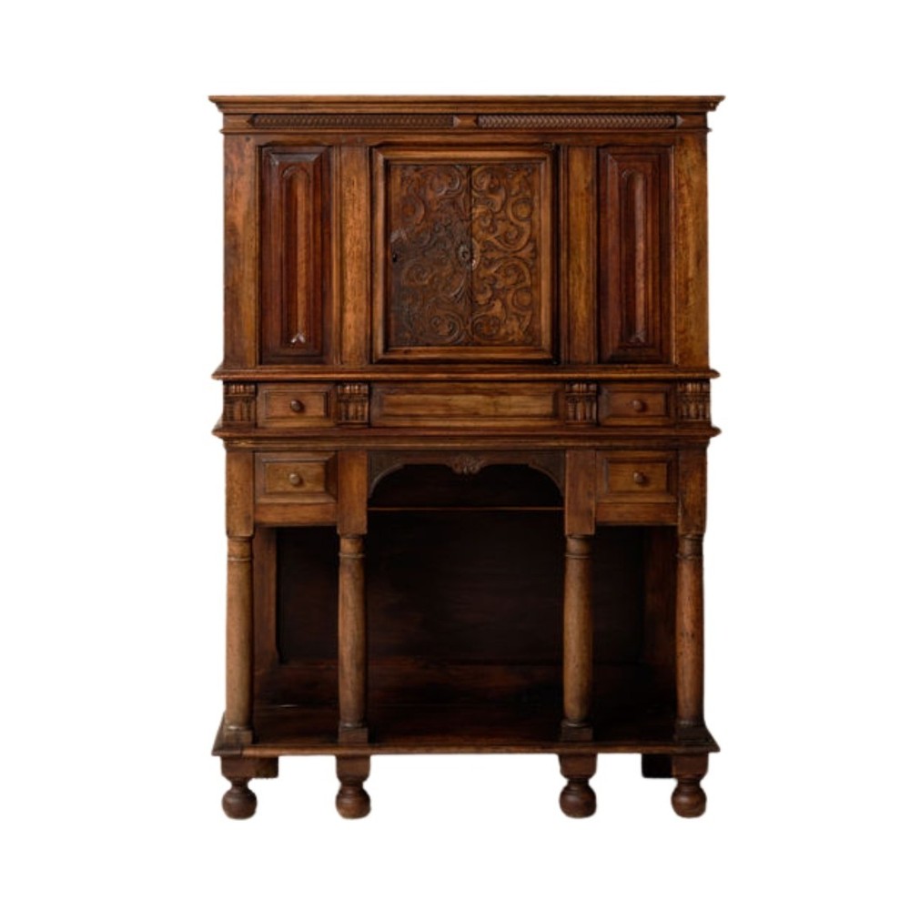 17th Century French Oak & Walnut Cabinet