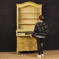 Trumeau venetian lacquered wood furniture desk cupboard secrétaire 20th century