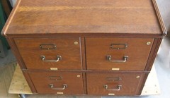 VINTAGE ANTIQUE QUARTER SAWN 4 DRAWERS OAK FILE CABINET EARLY 1900’S