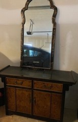 1970s Art Deco Bernhardt Burl Wood Storage Cabinet