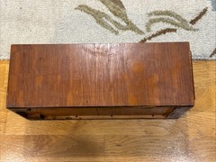 Antique Wood Wooden Index Recipe Library Card Catalog Single File Drawer Cabinet