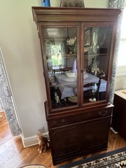 Duncan Phyfe China Cabinet, Table And Chairs
