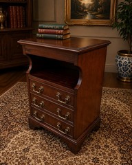 Mahogany Lamp Table Bedside Cabinet Bookcase Cupboard Pull Out Shelf