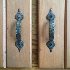 Two Antique Amerock Vintage Cabinet Doors Kitchen Cabinet Pulls 15.5” X 21 3/8”