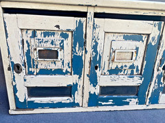 Antique french maiboxes early 1900’s painted wood furniture cabinet