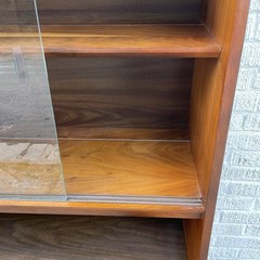 Petite Mid Century Walnut Hutch or Media Cabinet