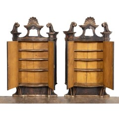 18TH CENTURY PAIR VENETIAN POLYCHROME CABINETS