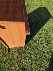 Vintage Mid-Century Modern Record Cabinet / Open Bookshelf
