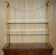 STUNNING AMERICAN MID CENTURY MODERN CIRCA 1960’S MAHOGANY & BRASS DRY BAR
