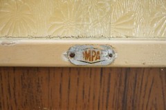 Cool Retro Original 1950’s English Kitchen Habberdashery Larda Cupboard Cabinet