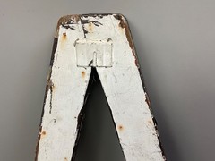Vintage Wood Decorative Salvage Large 22″ Tall Letter “A” Old 1920’s-40’s