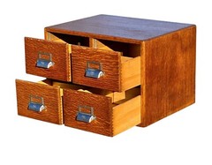 Antique Arts & Crafts Oak Yawman & Erbe Four Drawer Wood File Cabinet